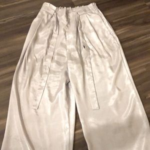 Silver palazzo pants